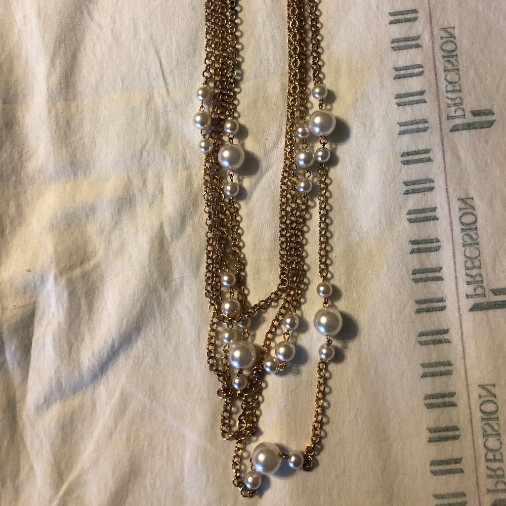 WOMEN'S PEARL NECKLACE BLING,BLING